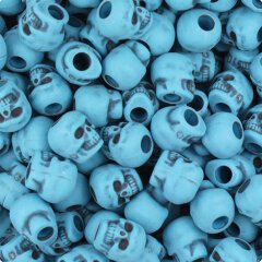 10er Set - Zombie Skulls light blue