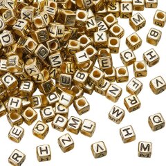 Letterbeads gold 800 Stk.