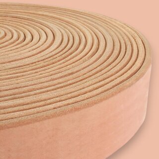 Lederriemen für Gürtel 40 mm, Naturbraun, gewachst
