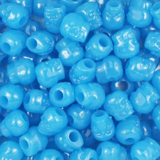 10er Set - Zombie Skulls glossy blue