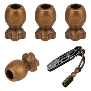 Torbedo Bomb Bead Messing dunkel - EDC Paracord Perle