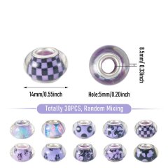 Bead-Box Ambition Harzperlen Flieder mit Glitzer Grossloch