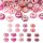 Bead-Box Elegance Harzperlen Flamingo mit Glitzer Grossloch