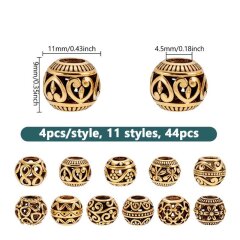Bead-Box Prestige Metallperlen Antik Gold Grossloch Set