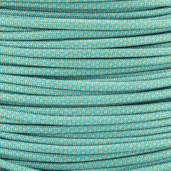 Paracord Typ 3 neon turquoise gold brown diamonds