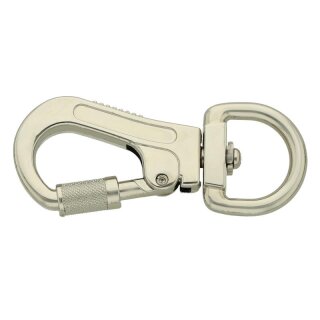 Leinenkarabiner mit Bajonettverschluss vernickelt