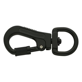 Schwarzer Leinenkarabiner mit Bajonettverschluss
