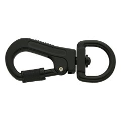 Schwarzer Leinenkarabiner mit Bajonettverschluss