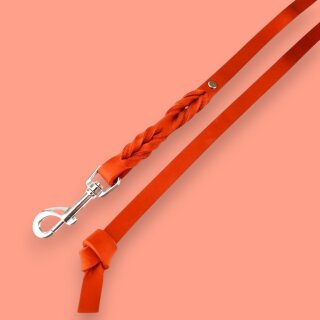 Fettleder-Leine Luvin, Orange