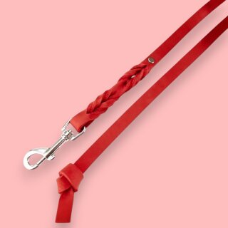 Fettleder-Leine Luvin, Rot