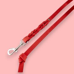 Fettleder-Leine Luvin, Rot
