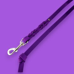 Fettleder-Leine Luvin, Violet