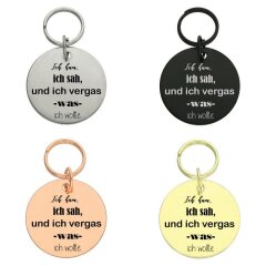 Runder Anhänger Ich kam, ich sah und vergas was ich...
