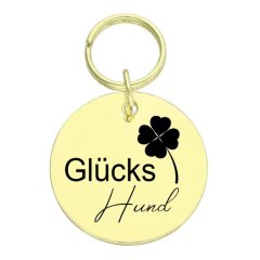 Runder Anh&auml;nger Gl&uuml;cks Hund