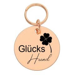 Runder Anh&auml;nger Gl&uuml;cks Hund