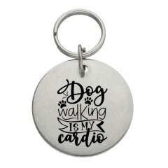 Runder Anh&auml;nger Dog walking is my cardio