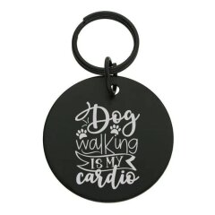 Runder Anh&auml;nger Dog walking is my cardio