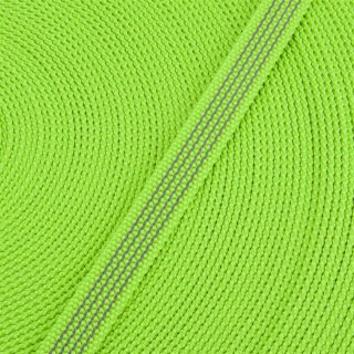 Antirutsch Gurtband 15mm neon grün - grau