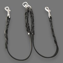 Fettleder-Leinen Addon Luvin-Twin, Schwarz