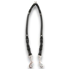 Fettleder-Leinen Addon Luvin-Twin, Schwarz