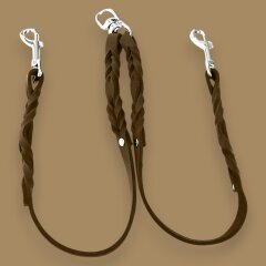 Fettleder-Leinen Addon Luvin-Twin, Braun
