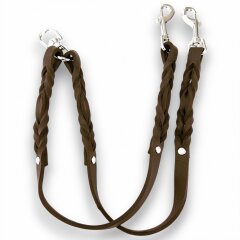 Fettleder-Leinen Addon Luvin-Twin, Braun