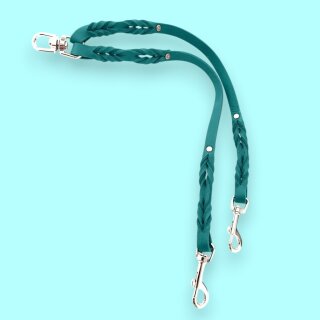 Fettleder-Leinen Addon Luvin-Twin, Aquamarine