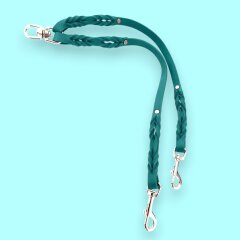 Fettleder-Leinen Addon Luvin-Twin, Aquamarine