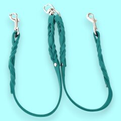 Fettleder-Leinen Addon Luvin-Twin, Aquamarine