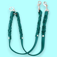 Fettleder-Leinen Addon Luvin-Twin, Aquamarine