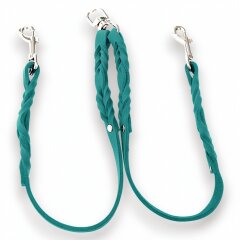 Fettleder-Leinen Addon Luvin-Twin, Aquamarine