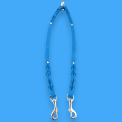 Fettleder-Leinen Addon Luvin-Twin, Azurblau