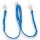 Fettleder-Leinen Addon Luvin-Twin, Azurblau