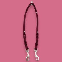 Fettleder-Leinen Addon Luvin-Twin, Bordeaux