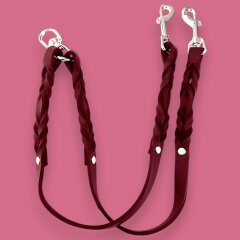 Fettleder-Leinen Addon Luvin-Twin, Bordeaux