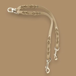 Fettleder-Leinen Addon Luvin-Twin, Camel