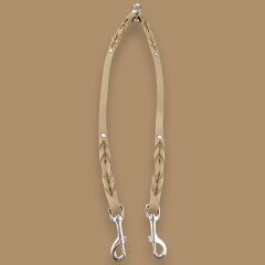 Fettleder-Leinen Addon Luvin-Twin, Camel