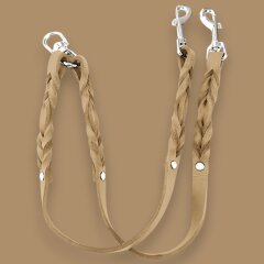 Fettleder-Leinen Addon Luvin-Twin, Camel