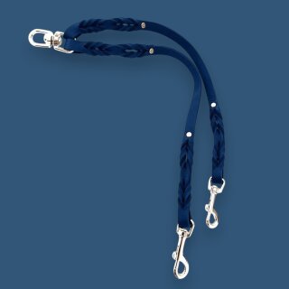 Fettleder-Leinen Addon Luvin-Twin, Dunkelblau
