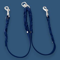 Fettleder-Leinen Addon Luvin-Twin, Dunkelblau