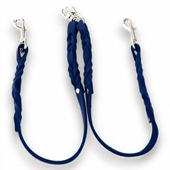 Fettleder-Leinen Addon Luvin-Twin, Dunkelblau
