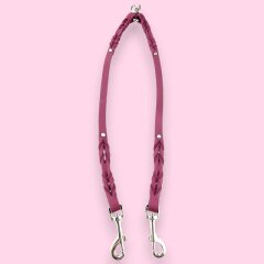 Fettleder-Leinen Addon Luvin-Twin, Fuchsia