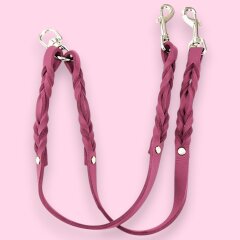 Fettleder-Leinen Addon Luvin-Twin, Fuchsia