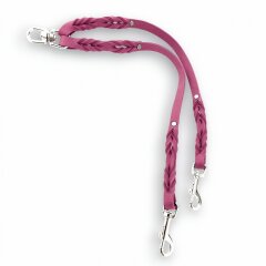 Fettleder-Leinen Addon Luvin-Twin, Fuchsia