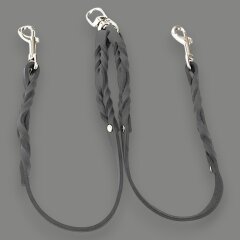 Fettleder-Leinen Addon Luvin-Twin, Grau