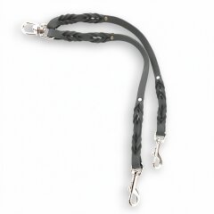 Fettleder-Leinen Addon Luvin-Twin, Grau