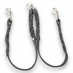 Fettleder-Leinen Addon Luvin-Twin, Grau