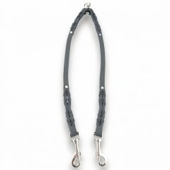 Fettleder-Leinen Addon Luvin-Twin, Grau