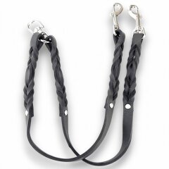 Fettleder-Leinen Addon Luvin-Twin, Grau