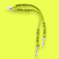 Fettleder-Leinen Addon Luvin-Twin, Limette